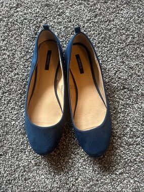 Forever 21 | Navy Faux Suede Ballet Flats